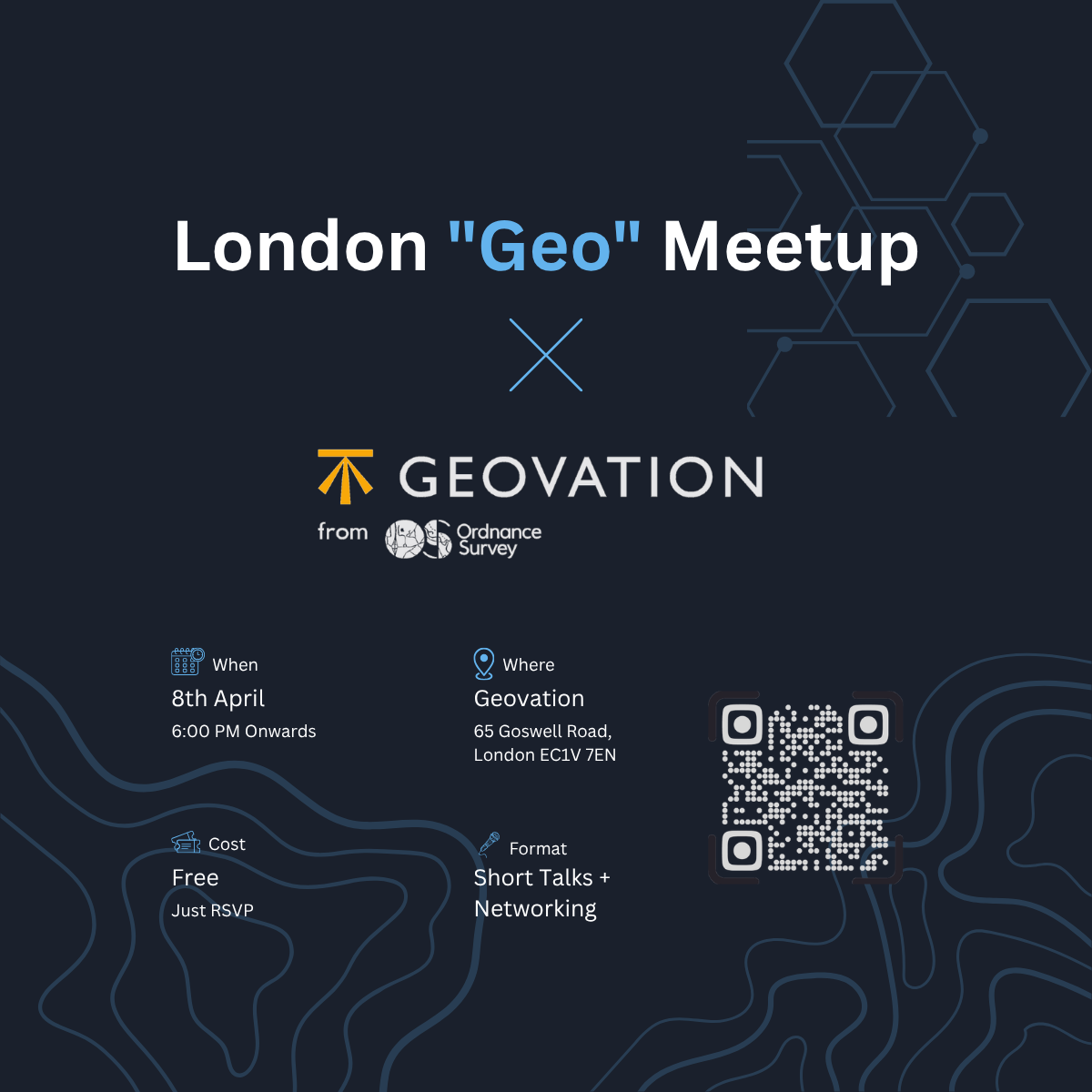 London Geo Meetup April 2026 poster